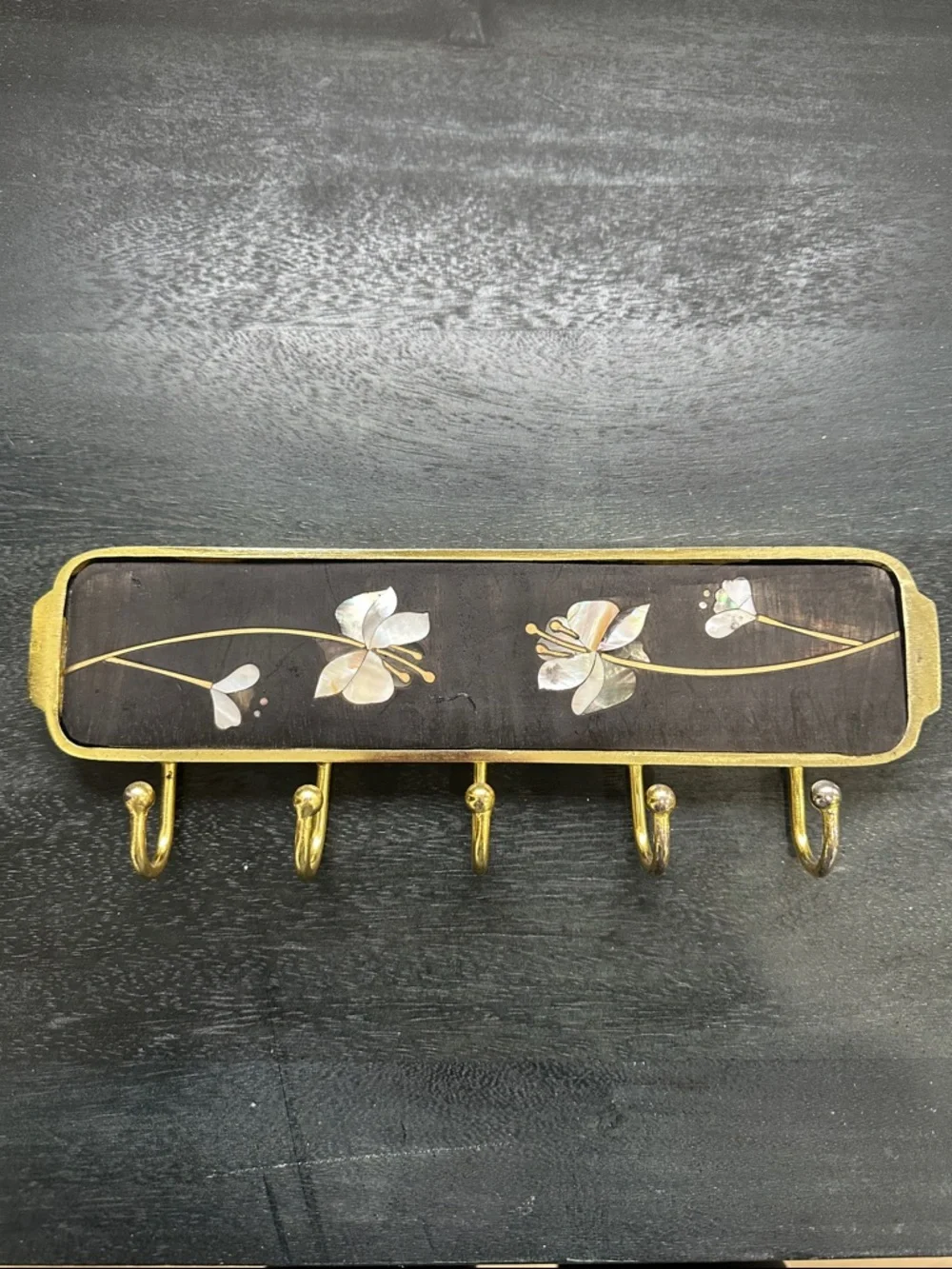 🆕 Anthropologie | Mother of Pearl Floral Wall Hook Rack